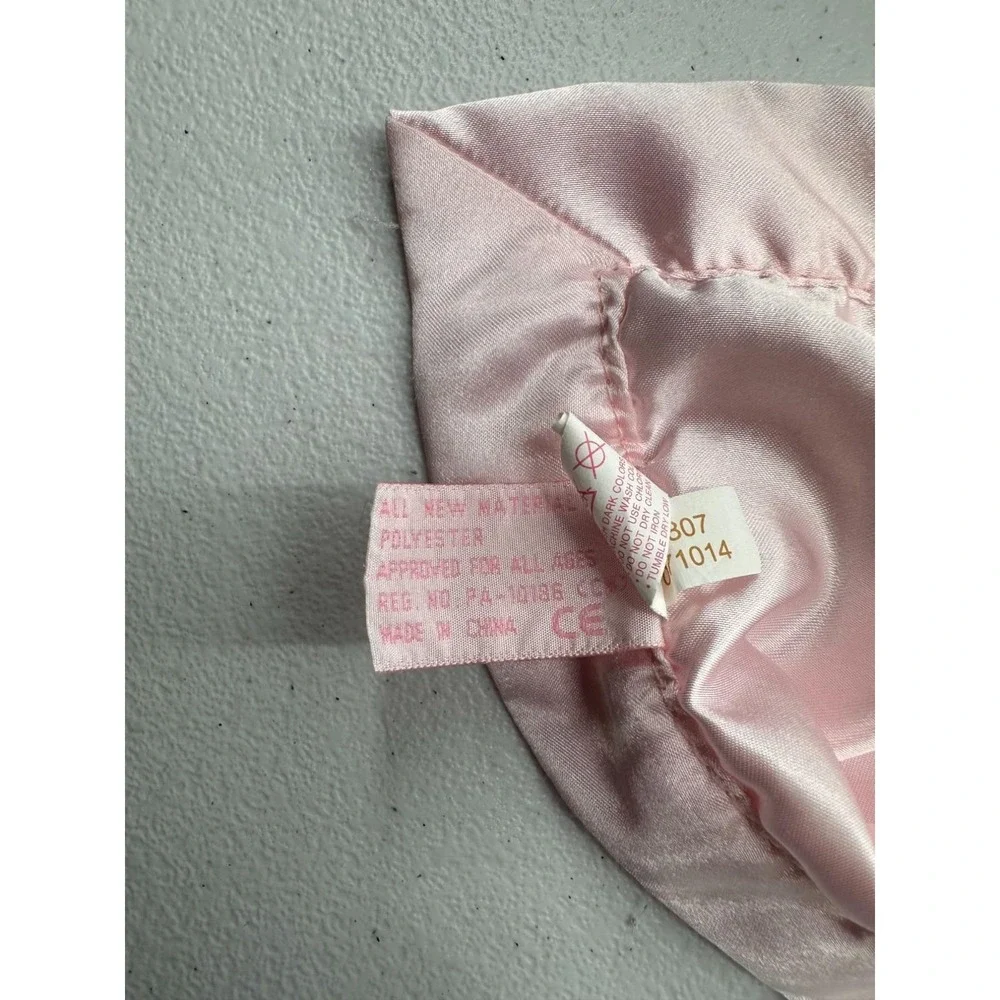 Bearington‎ Baby Collection Pink Dog Security Blanket Lovey Wiggles Satin Girl